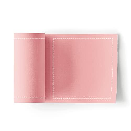 My Drap - Rollo de 50 servilletas de Tela | Servilletas de Cóctel |100% Algodón | Reutilizables | 11 x 11 cm | Color Rosa Palo | Formato Rollo, en Unidades Precortadas Cover