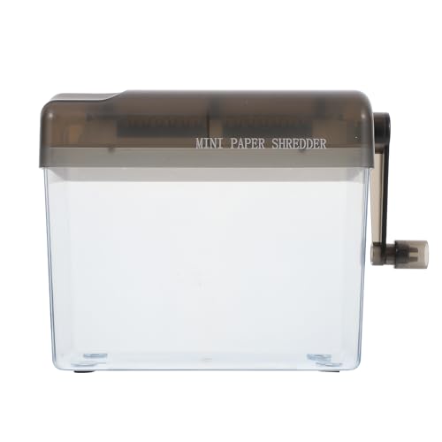 TOGEVAL Trituradora Manual de Papel A6 Pequeña para Oficina y Hogar Cortadora de Tiras Portátil Herramienta Manual Ligera y Compacta para Documentos y Papel Fácil de Usar