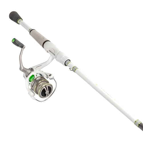 Lew’s MACH 1 Spinning Reel and Fishing Rod Combo, 6-Foot 6-Inch 2-Piece IM7 Graphite Rod, Med-Light Power Fast Action, Size 200 Reel, 6.2:1 Gear Ratio
