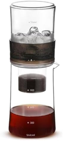 Cold Brew Drip Tower with Adjustable Water Flow,Cold Brew Coffee Maker Tower - Adjustable Drip Speed, 300 Mesh Stainless Steel Filter, Perfect for Home, Cafe, Office, Gifts - Premium Cold Br