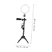 KALLORY 1 Set Desktop Tripod Ring Light with LED Fill Light for Live Streaming Photography and Makeup Durable Design for All Smartphones