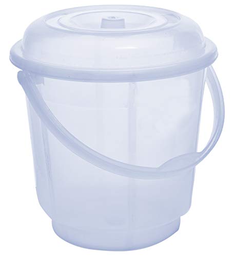 Urbane Home Virgin Plastic Strong Transparent Bathroom Bucket with Lid 18 LTR (White) (B0CBX1JKY3) Amazon Price History, Amazon Price Tracker