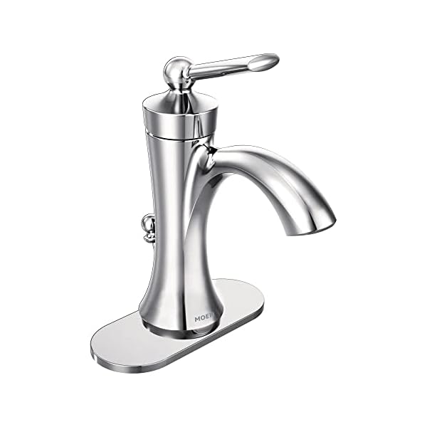  Moen-Wynford-Chrome-One-Handle-High-Arc-Bathroom-Faucet-with-Drain-Assembly-for-One-or-Three-Hole-Setups-4500