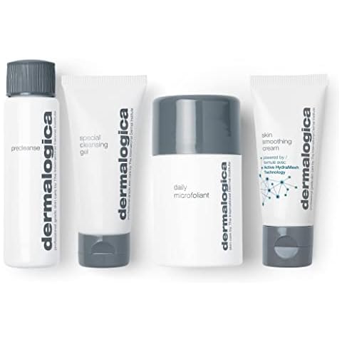 Dermalogica Discover Healthy Skin Kit - Includes: Precleanse, Face Wash, Face Exfoliator, & Moisturizer - Wash Away Impurities To Reveal Glowing Skin Cover