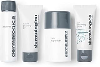 Dermalogica Discover Healthy Skin Kit - Includes: Precleanse, Face Wash, Face Exfoliator, & Moisturizer - Wash Away Impurities To Reveal Glowing Skin