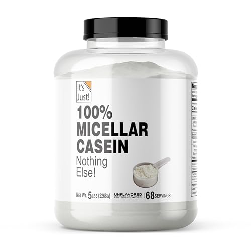 It's Just! - 100% Casein Protein Powder, Made in USA, No Added Flavors or Sweeteners (Unflavored, 5 Pound (Pack of 1))