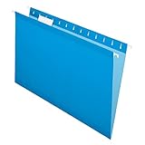 Pendaflex 415315BLU Hanging Folder, Reinforced, Blue, 1/5 Tab, Legal, 25 Per Box