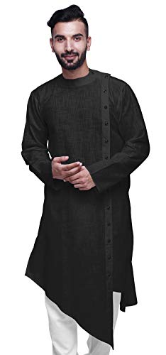 Atasi Round Collar Kurta Shirt Solid Long Sleeve Kurta for Men Casual Wear2
