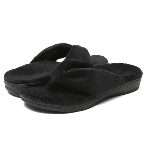 Seaside Women's Comfy Slippers - Black, 9 M2