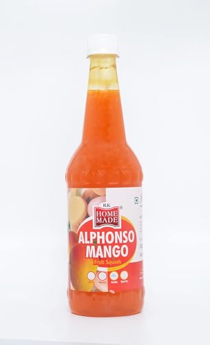 Image of RK HOME MADE | Alphonso Mango Syrup | Gluten free | Zero cholesterol & 100% Vegan & Low fat | Easy to use | A perfect drink for house parties, picnics, & road trips to everyone's delight 750 - ML