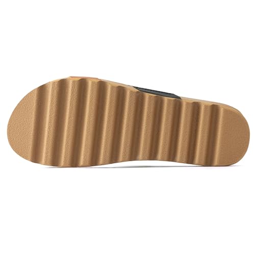 Image of RockDove Women's Isla Lift Platform Slide Sandals with Cushioned Arch Support and Soft Dual Straps