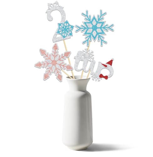 Detalles decorativos de copo de nieve para regalar en fiestas de segundo cumpleaños