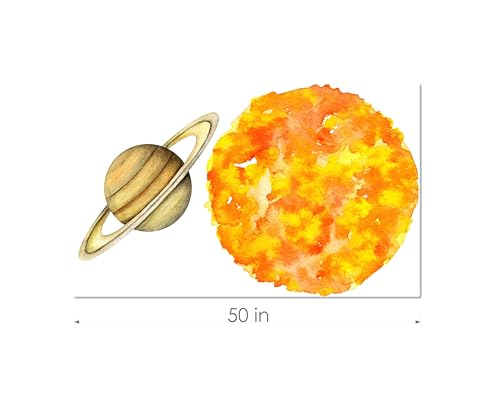Set de vinilos decorativos sistema solar para pared miniatura 6