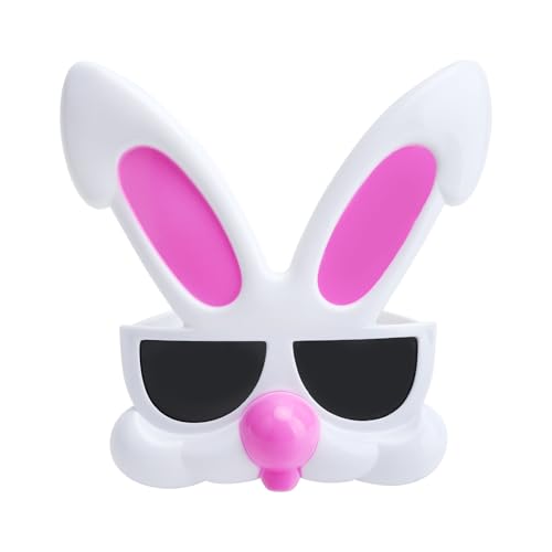 KQDRAVINE Gafas de sol divertidas, lentes de conejo de Pascua, máscaras de conejito adorables, accesorios fotográficos Gafas divertidas para decoración de fiestas Cosplay Halloween Navidad