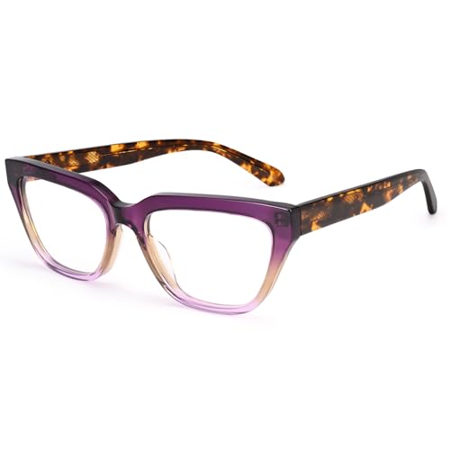 Image of Dollger Blue Light Blocking Glasses For Woman Men Rectangle Cat Eye Computer BlueLight Glasses Clear Lens Non-Prescription