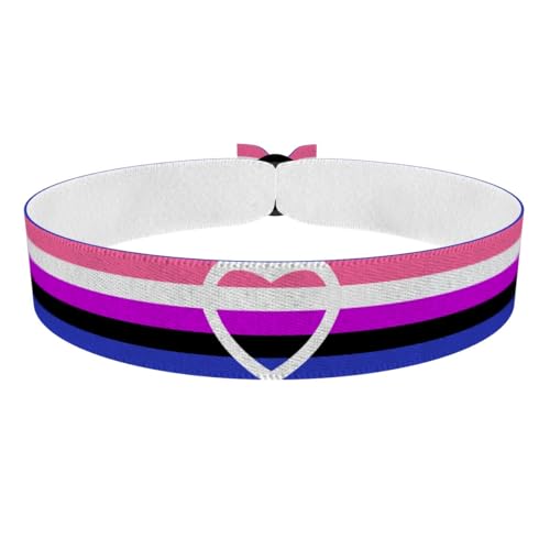 Druck-Palast Cœur Genderfluid - Accessoire en satin imperméable - Article LGBTQIA+ - Création faite main - Symbole d'acceptation et de diversité - Accessoire unisexe