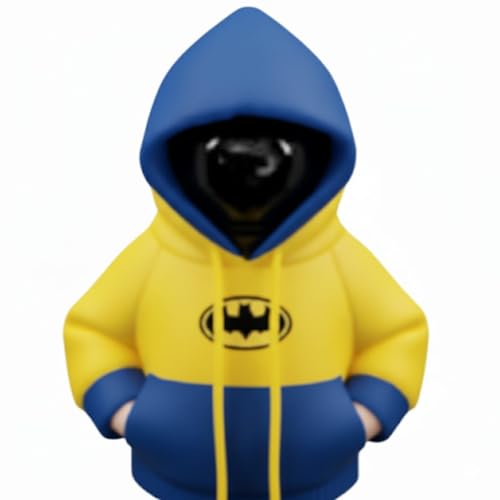 Image of Hoodie Style Car Gear Knob Cover for Manual Cars | Soft Fabric Gear Shift Lever Protector | Anti-Slip Heat & Dust Protection | Stylish Car Interior Accessory (Blue & Yellow)
