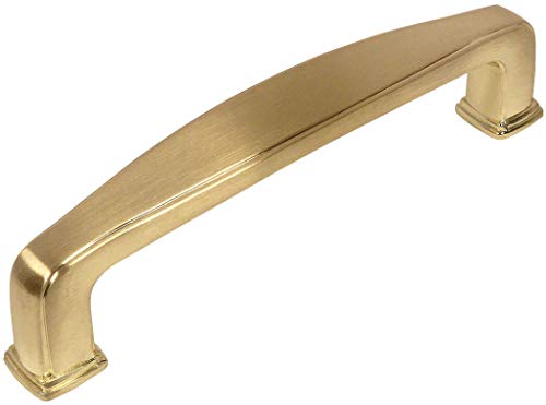 Limited Stock 25 Pack - Cosmas 4392BB Brushed Brass Modern Cabinet Hardware Handle Pull - 3-3/4" Inch (96mm) Hole Centers
