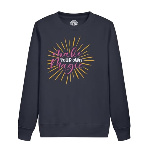 Sweatshirt enfant Make Your Own Magic avec message motivation pour fille et garçon