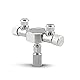 CENPEK Silberfarbenes Metall-2-Wege-Splitter-Reglerventil für Aquariumpflanzen, CO2-Tank