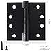 3 Pack 4.5 Inch Heavy Duty Ball Bearing Gate Hinges Square Black Door Hinges 4 ½