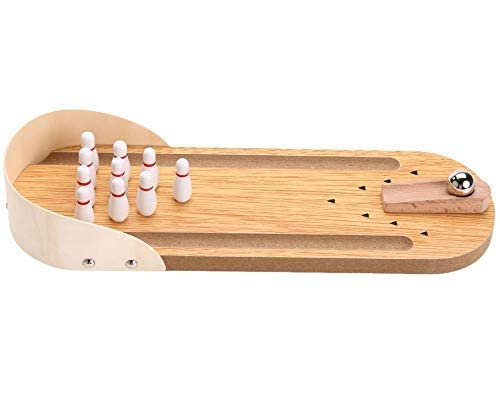 Upheavel Kid's Wooden Mini Desktop Parent-Child for Kids Fun Bowling Game Toy Set,Pack of 1-picture-22