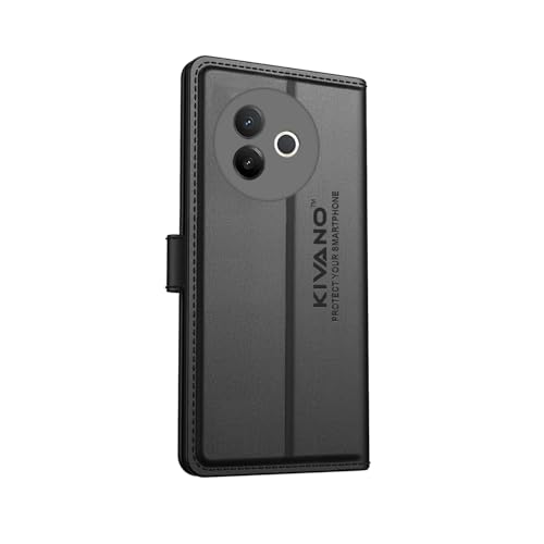 Image of Compatible with Vivo Y39 5G Flip Cover | Leather Finish | Inside Pockets & Inbuilt Stand | Shockproof Wallet Style Magnetic Closure Back Cover Case