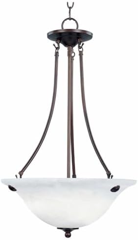Maxim Malaga-3 Light Invert Bowl Pendant in Transitional style-16 Inches Wide by 24.5 inches high-Oil Rubbed Bronze Finish