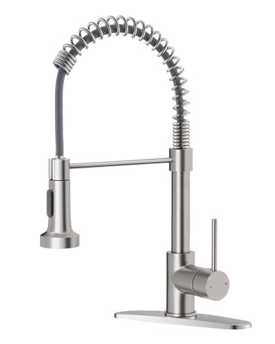 OWOFAN Kitchen Faucet with Pull Down Sprayer Industrial 1 Handle 1 Hole Or 3 Hole Faucet for...