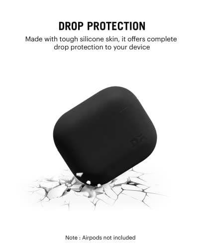 Image of Dailyobject Protective Poncho Case Cover for Apple Airpods 3 | Durable Silicone Material | Shock Resistant & Lightweight | Compatible Wireless Charging | Stylish Design - (Black)