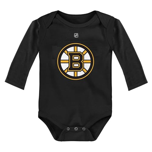 Image of Outerstuff NHL Newborn & Infants 0-24 Months Primary Logo Long Sleeve Bodysuit Creeper Romper