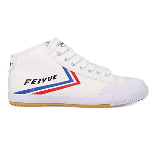 FEIYUE Fe Mid 1920 Canvas Martial Arts Shoes, Unisex Low Top Great Sneakers for Martial Arts, Parkour, Lifting, and Great for Every Day Casual Wear White