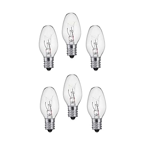 SWEET ONLINE DEAL Night Light Candelabra Base Clear Bulb - 6 PC Cover