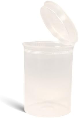 30 Dram Pop Top Bottle Pill Prescription Container Squeeze Open Tubes Doob Rx (150 Count, Clear)