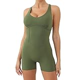 Women Jumpsuits Backless One Piece Shorts Rompers Sleeveless Unitard Bodysuits Seamless Workout Gym Yoga Jumpsuit Mono Mujer Fiesta Femme Combishort Combinaison 2024 Spring Summer Trendy