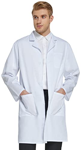 VOGRYE Professional Lab Coat for Men Women Long Sleeve, White, Unisex - Image 6