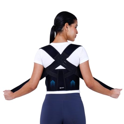 Image of ZEDAN Neoprene Posture Corrector Belt for Men & Women | Adjustable Shoulder & Back Support Brace | Comfortable Clavicle Strap | Universal Back Straight Support | Lightweight Posture for Work & Home