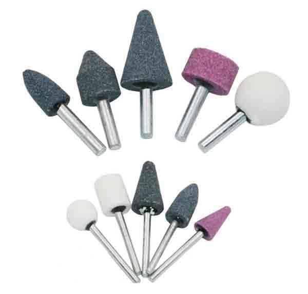 10 Pz/set Abrasivo Lucido Montato Pietra Set Macinazione Burr Wheel Shank Grinder Strumenti 3MM