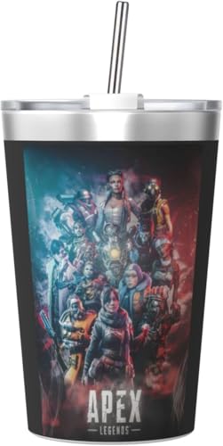 Apex Legends 水筒 真空断熱ケータイマグ 500ml-600ml ステンレスボトル 車用 直飲み 保温 保冷 フタ付きコーヒーカップ アウトドア 車のネイブに最適 スポーツタイプ ステンレスクールボトル 軽量 隔? 水筒 男の子 女の子 [並行