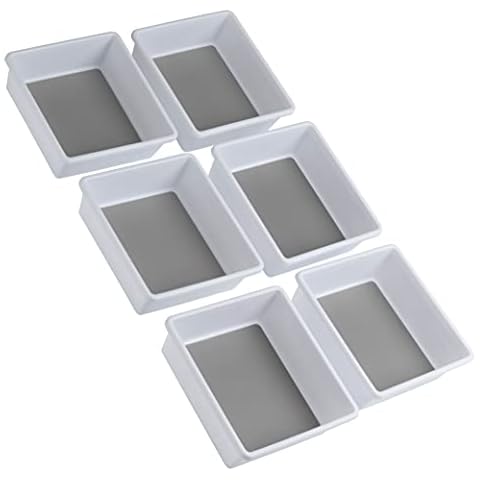 LIVORINI Drawer Organizers | Kitchen Drawer Organizer, Desk Drawer Organizer, Junk Drawer Organizer | Organization and Storage Tray [6 Pcs] Cover