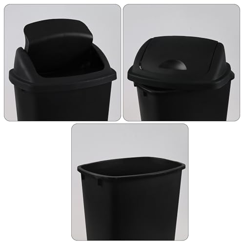 Canecas de basura plásticas 6 galones negras 4 unidades miniatura 3