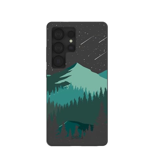 Pela | Phone Case Compatible with Samsung Galaxy S25 Ultra | Limited Edition | Supports Wireless Charging | Cute Eco Friendly | Black Boreal - image 1