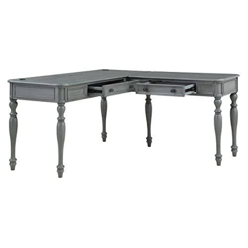 OSP-Home-Furnishings-Country-Meadows-L-Shape-Desk-with-2-Full-Drawers-and-Power-Hub-Plantation-Grey OSP Home Furnishings Country Meadows L Shape Desk with 2 Full Drawers and Power Hub Plantation Grey