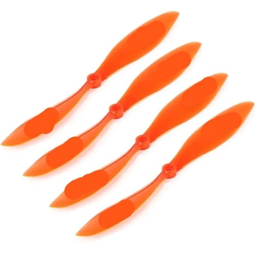 Hélice 3D T9048 de alta respuesta para acrobacias en avión F3P con acabado naranja translúcido