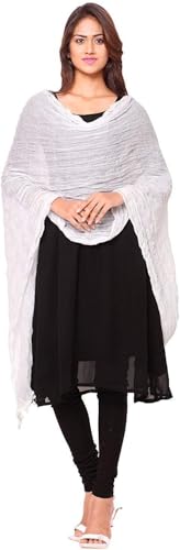 Solid Women's And Girls Chiffon Dupatta Multicolor Shawl Stole For Casual Wear - Pack Of 124