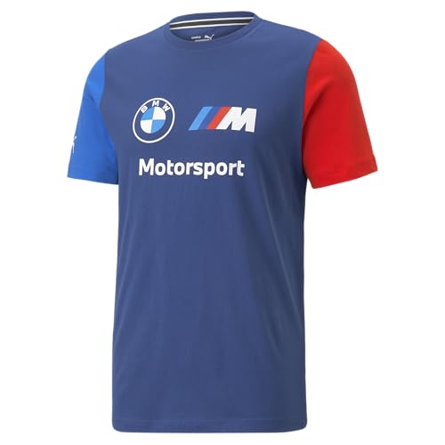 Camiseta deportiva PUMA BMW M Motorsport Essentials azul de manga corta