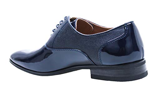 Evoga Scarpe uomo class blu scuro vernice linea