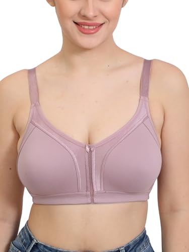 Image of GLAMORAS Women Cotton Spandex Non Padded & Non Wired Minimizer Everyday Bra| Structured for Bounce Control with Full Coverage & Broad Side Wings Prevents Side Spillage