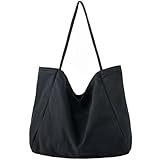 YAVCOOL Canvas Tote Bag for Women Large Hobo Shoulder Bag for Work Travel Casual Message Bag Tote Purse handbags