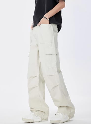 Men's Pants Workwear Straight Leg Loose Fit Retro High Street Summer Casual Long Pants for Men3